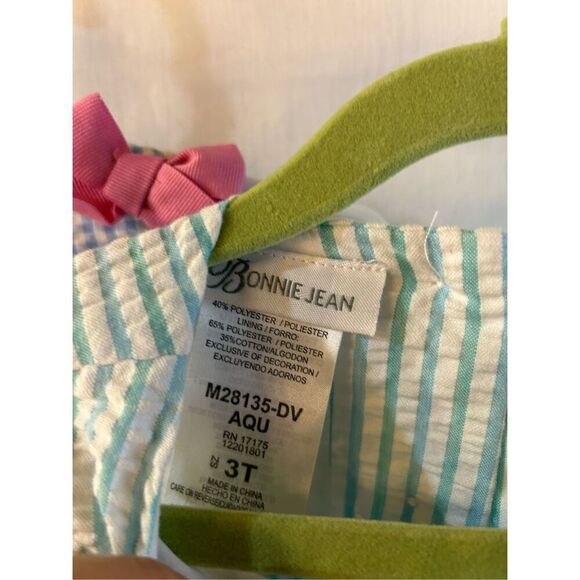 2 Summer dresses girls 3t Bonnie Jean/ Kid Crew Aqua and Blue - Picture 5 of 10